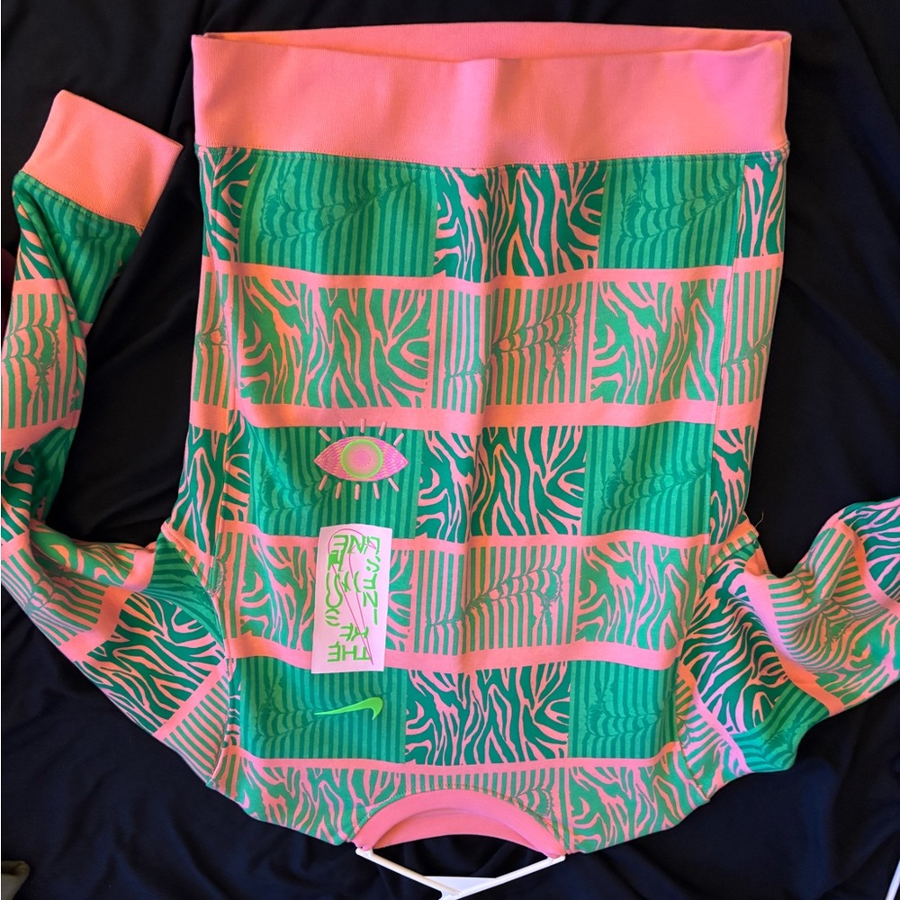 Vibrant Pink and Green Nike sweater